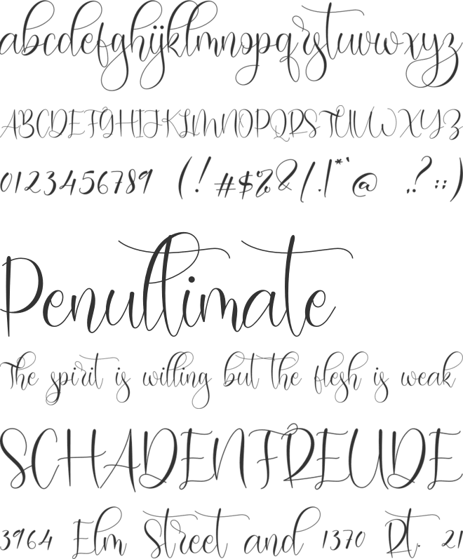 Madegola font preview