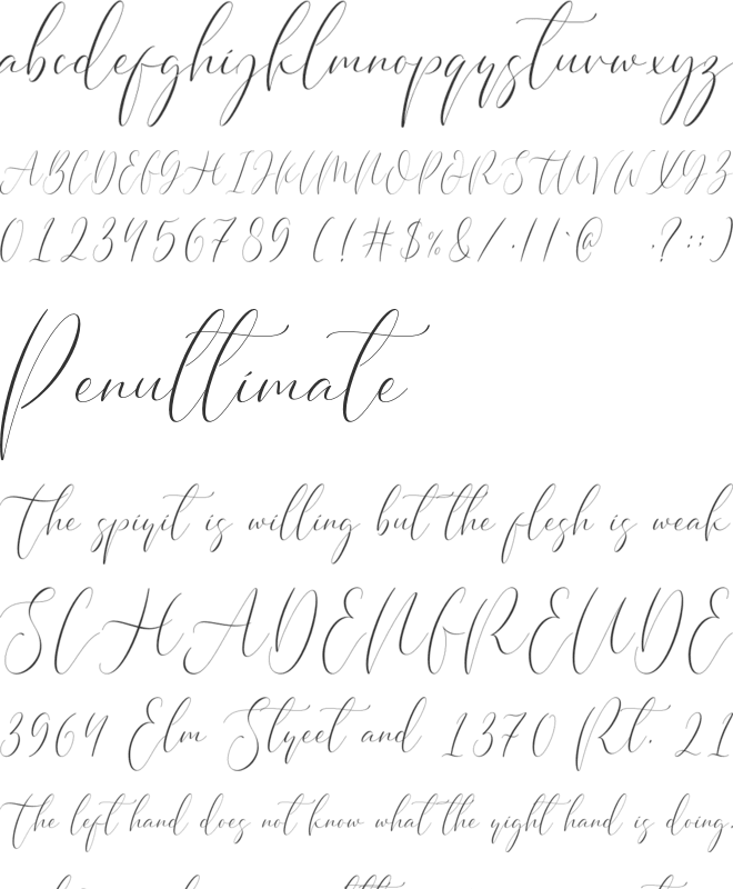 BeautyHeart font preview