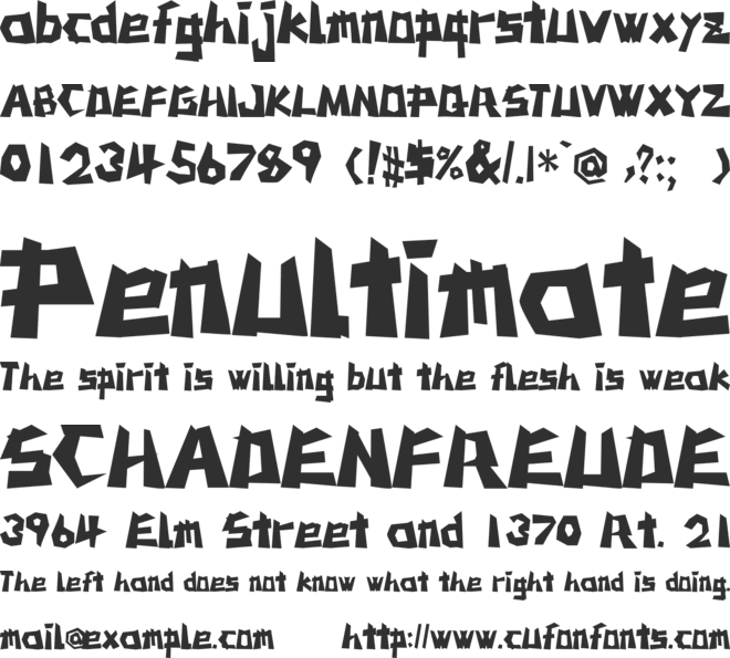 MSTK Rufcut font preview