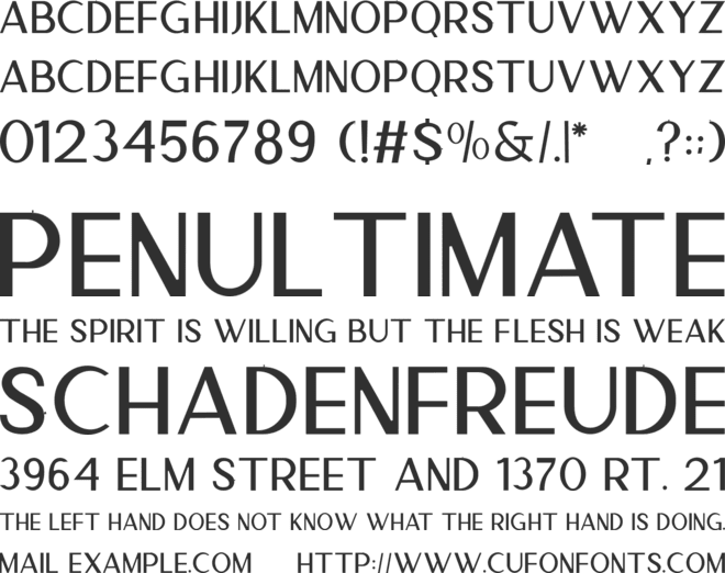 Cremona font preview