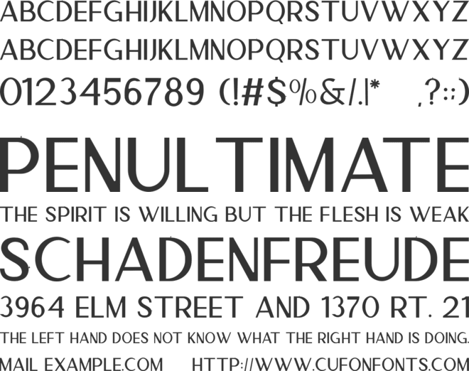 Cremona font preview