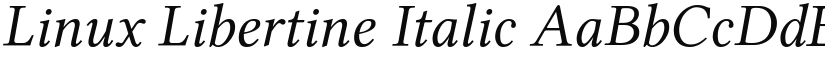 Linux Libertine Italic font