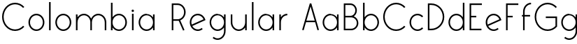 Colombia Regular font