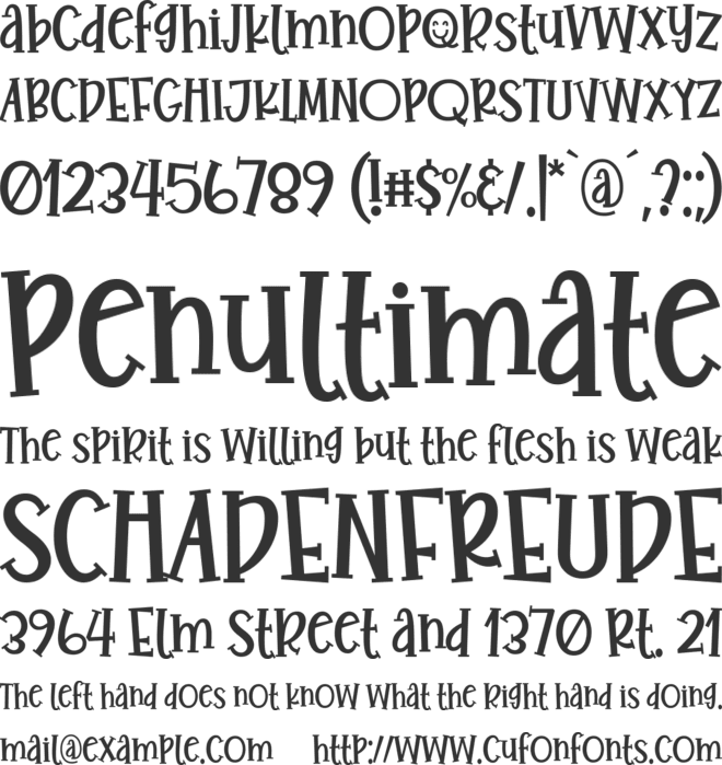 Joyful Story font preview