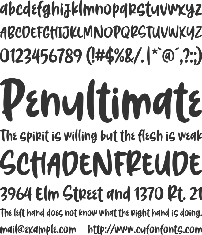 Brush Hours font preview
