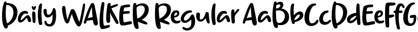Daily WALKER Regular font