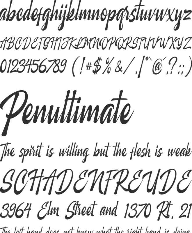 Marchlike font preview