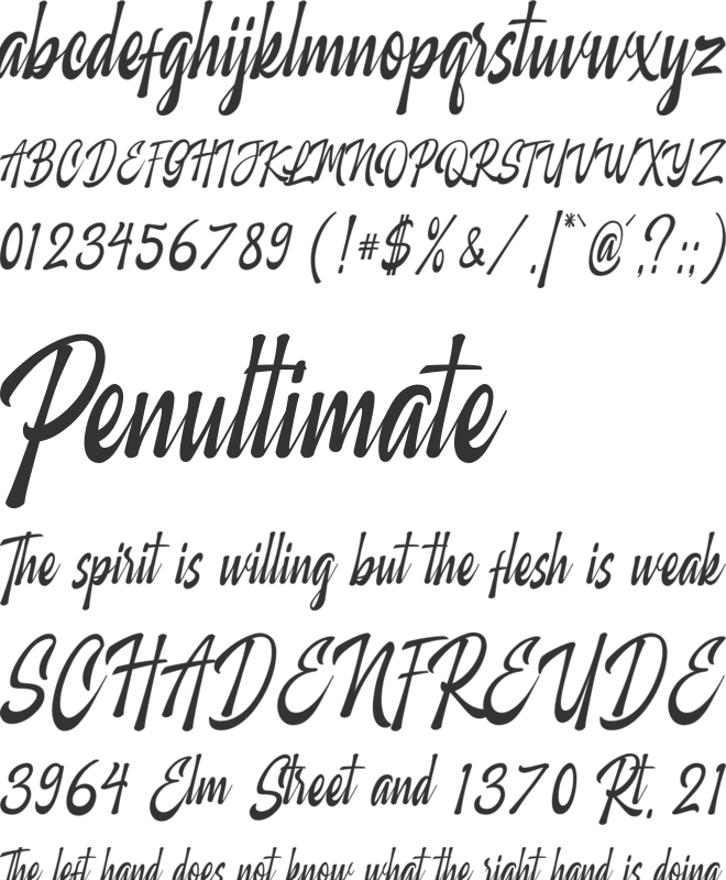 Marchlike font preview