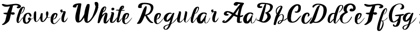 Flower White Regular font