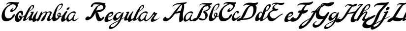 Columbia Regular font