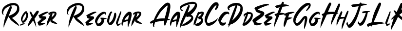 Roxer Regular font