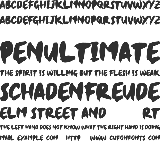 Jet Brush font preview