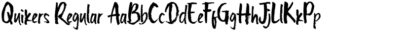 Quikers Regular font