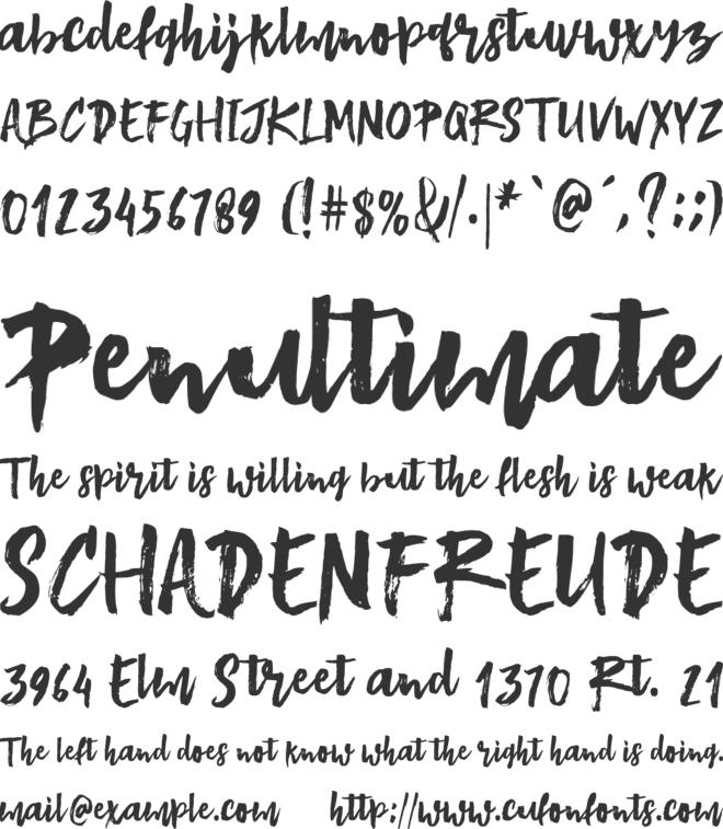 Bluesky font preview