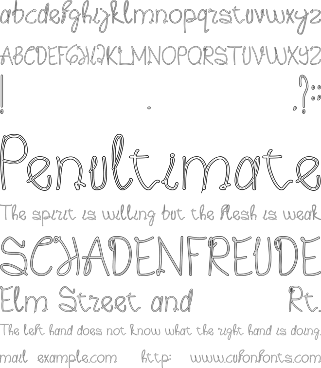 Krakatoa font preview