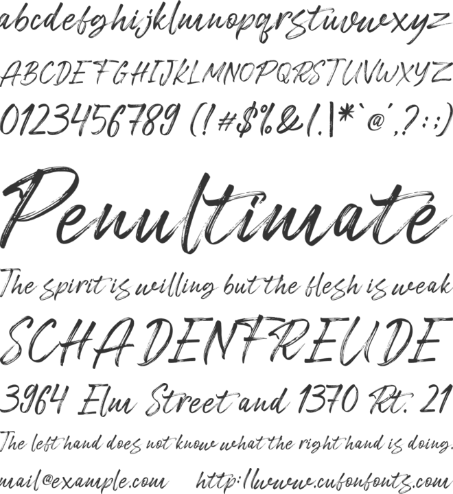 Freshline font preview