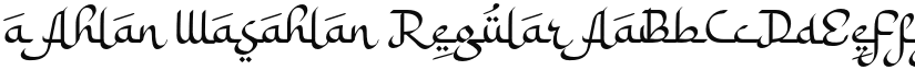 a Ahlan Wasahlan Regular font