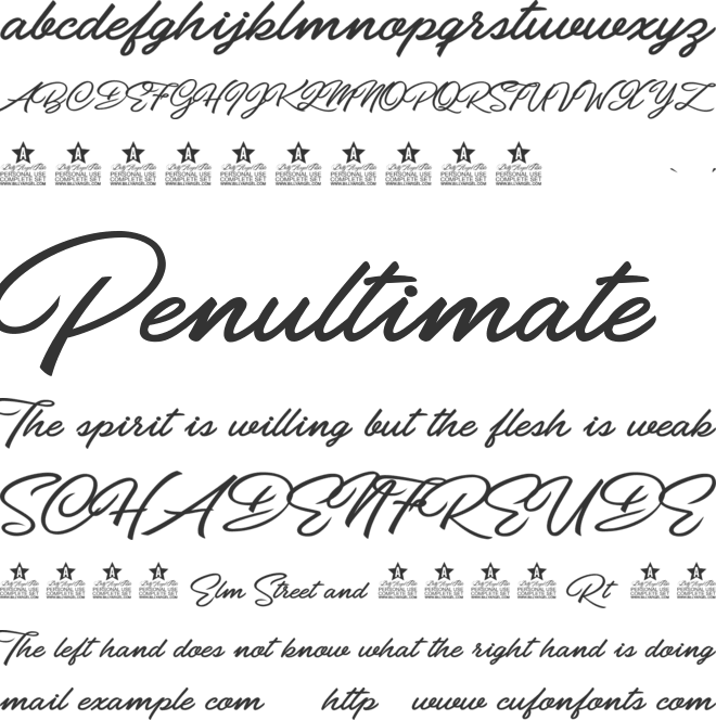 Soundtrack font preview