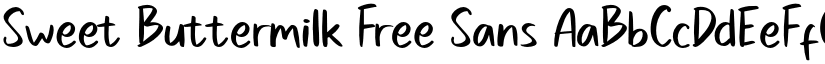 Sweet Buttermilk Free Sans font