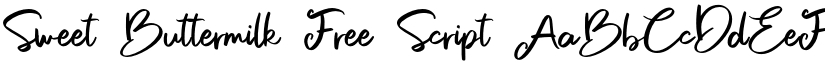Sweet Buttermilk Free Script font