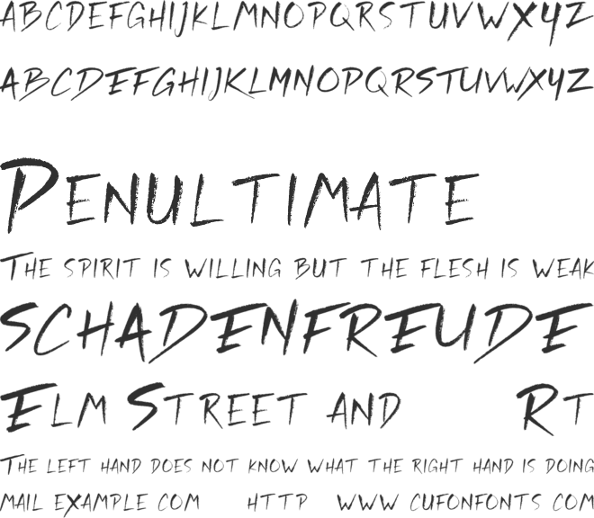 Rickies Free font preview