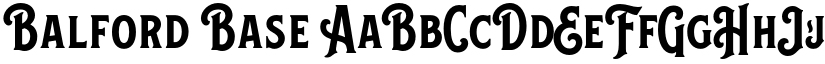 Balford Base font