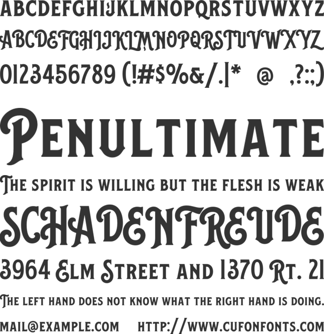 Balford font preview
