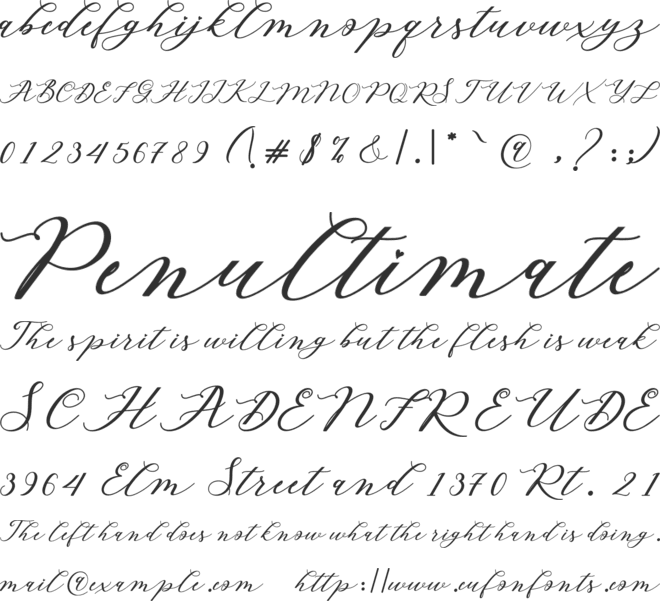 Autines Script font preview