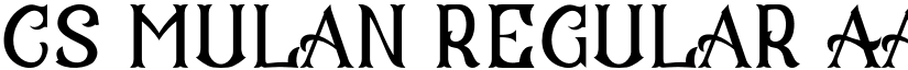CS Mulan Regular font