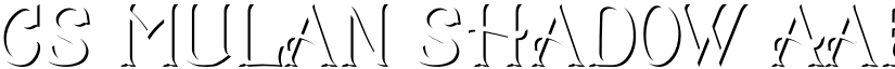 CS Mulan Shadow font