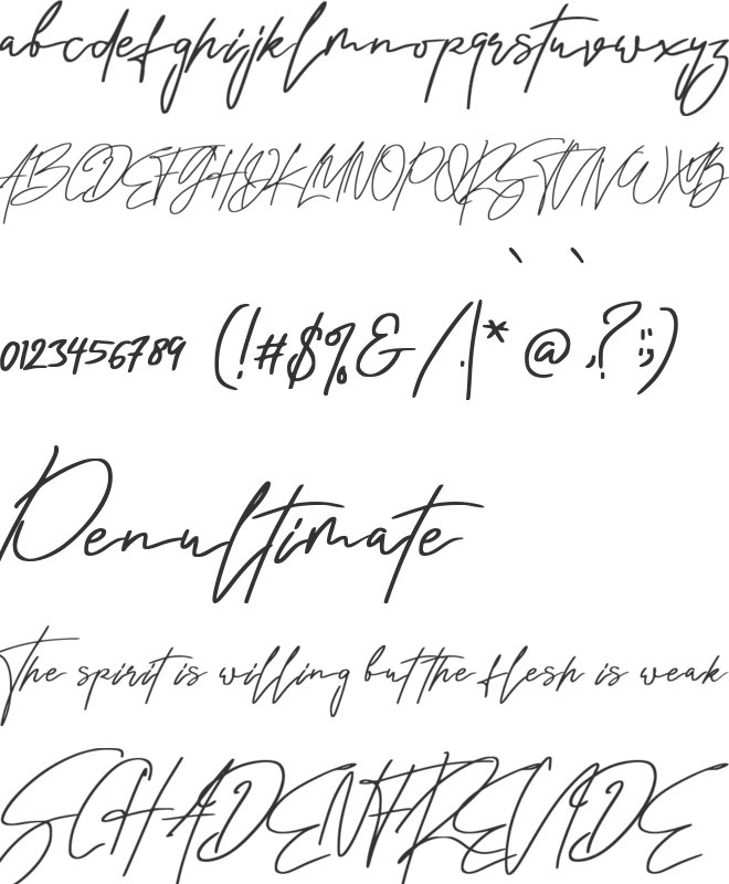 Rindu Alam font preview