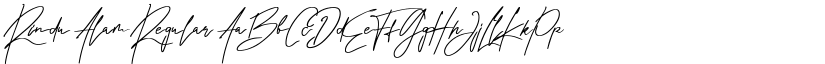 Rindu Alam Regular font