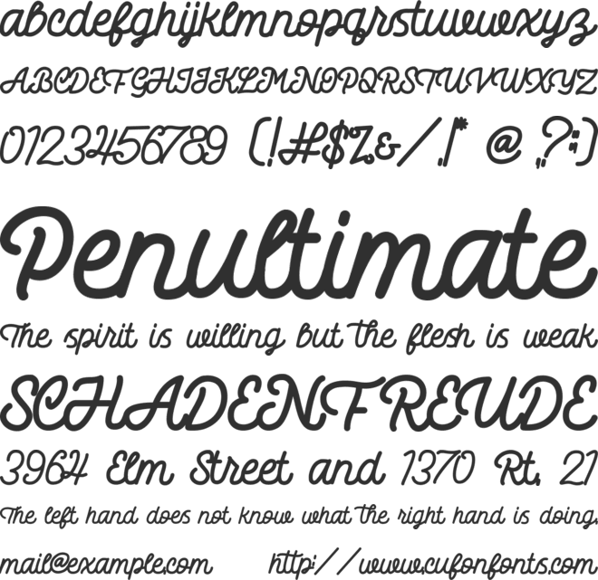 Dattge Hurty font preview