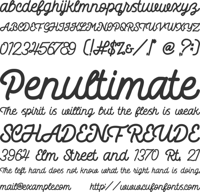 Dattge Hurty font preview