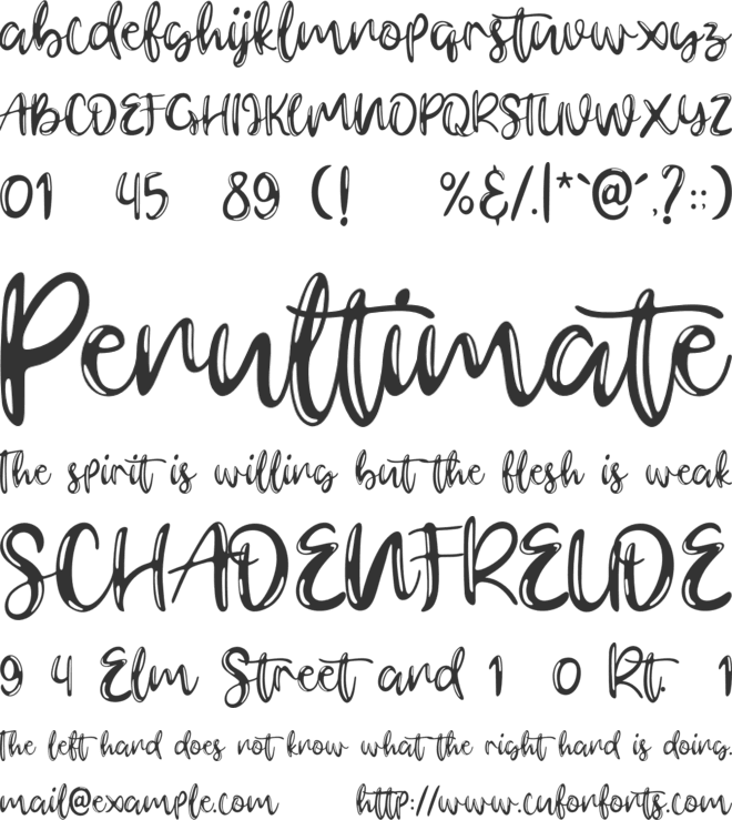 Gerimist font preview