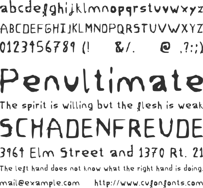 Dumb N Silly font preview