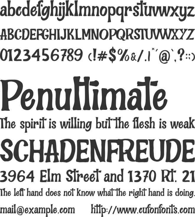 Bana Chips font preview