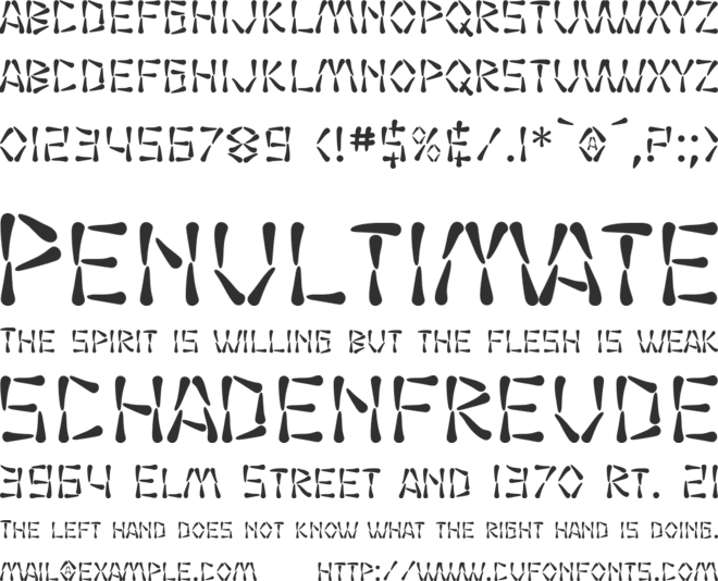 SF Wasabi font preview