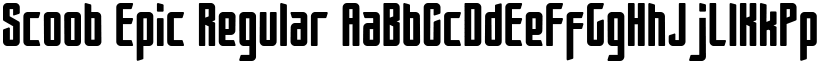 Scoob Epic Regular font