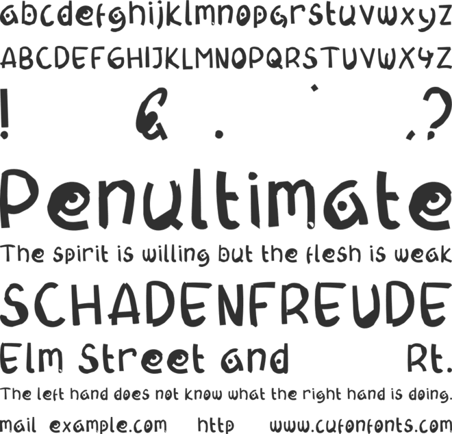 Dacocan font preview
