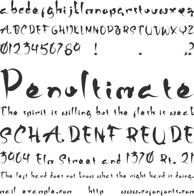 HeadHorn font preview