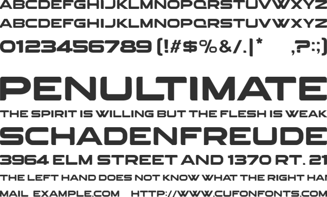 AGRESSIVE font preview