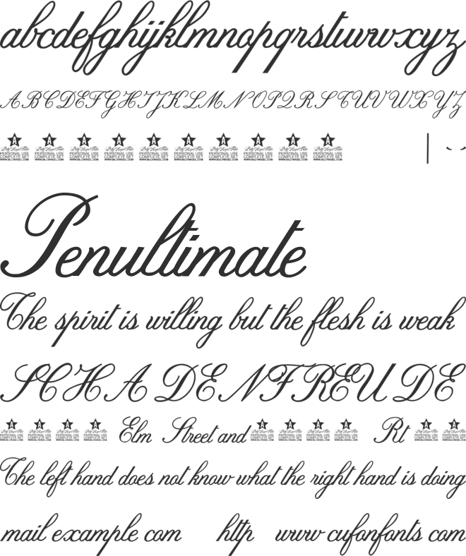 Alouette Personal Use font preview