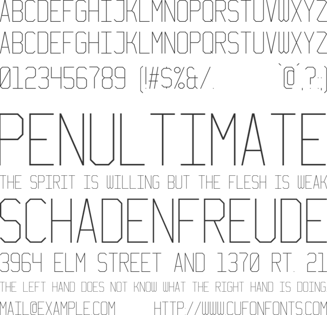 Bucheon font preview