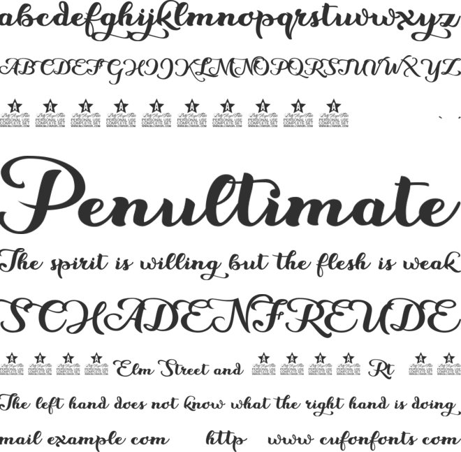 Flowers Personal Use font preview