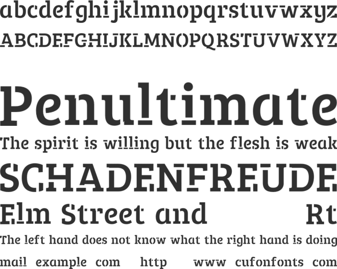 Slabgraph font preview