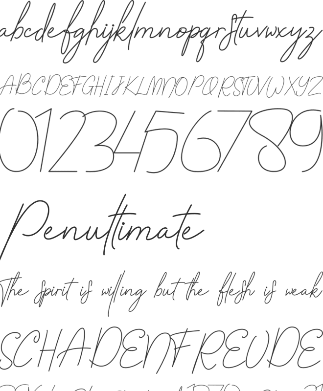 Belliatthing font preview