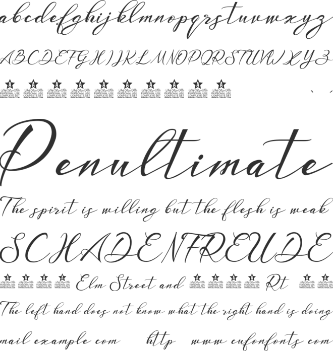 UNIVERSAL SCRIPT Personal Use font preview