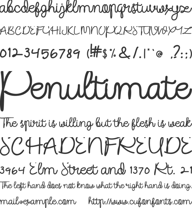 Sellia font preview