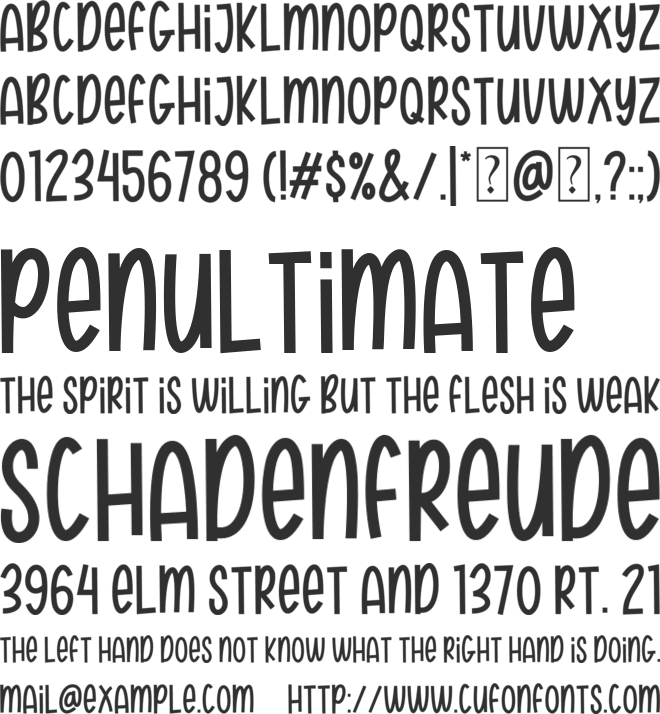 Hannie Bunny personaluse font preview